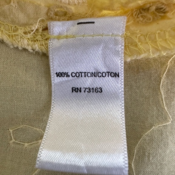 Melissa Paige Yellow Eyelet Peplum Blouse (842) - Picture 11 of 11